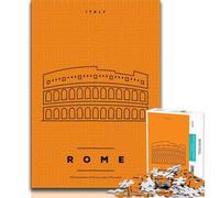 Puzzle 1000 pièces pour Adultes et Adolescents Rome, Italie, Jouets éducatifs, Jeux Anti-Stress, Cadeaux d'anniversaire Uniques (75x50cm)