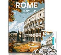 Puzzle 1000 pièces pour Adultes et Adolescents Rome, Jouets éducatifs et éducatifs pour la Famille, idéal pour la décoration de Bureau (75x50cm)