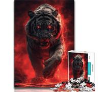 Puzzle 1000 pièces pour Adultes et Adolescents Ruby Black Tiger 1000 pièces pour Adultes, éducatif et idéal comme Cadeau pour Toute la Famille (Taille 38x26cm)