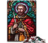Puzzle 1000 pièces pour Adultes et Adolescents, Saint A, vitrail, Divertissement Familial, Jouets éducatifs pour Anniversaire et Noël, à partir de 14 Ans, 26x38cm