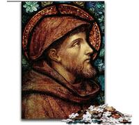 Puzzle 1000 pièces pour Adultes et Adolescents Saint François d'Assise, Difficile avec des pièces entièrement emboîtables de Formes aléatoires (Taille 26x38cm)