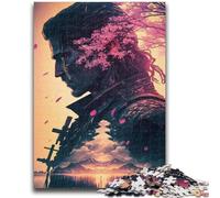 Puzzle 1000 pièces pour Adultes et Adolescents Sakura Warrior Jouet éducatif Anti-Stress Cadeaux du Père Noël Secret pour Les 14 Ans 26x38cm