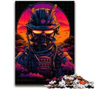 Puzzle 1000 pièces pour Adultes et Adolescents, samouraï, Couleurs Vives, Anti-Stress, Vacances à la Maison, Tue Le Temps, avec Affiche et fiche de Questions Assorties, 26x38cm
