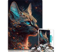 Puzzle 1000 pièces pour Adultes et Adolescents Savannah Cat Mythos Teenager Jigsaw Cadeau Amusant et activité pour la Maison Jouet pour Les Jours de Pluie 75x50cm