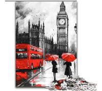 Puzzle 1000 pièces pour adultes et adolescents,scène de rue de Londres,à partir de 14 ans,idéal pour les couples,activités amusantes à la maison,cadeau d'anniversaire,cadeau de voyage (taille 26x38cm)