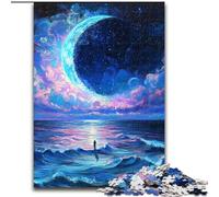 Puzzle 1000 pièces pour Adultes et Adolescents Scène Nocturne, Jeu de Quiz pour renforcer l'amour Entre Couples à partir de 14 Ans (Taille 50x75cm)