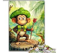 Puzzle 1000 pièces pour Adultes et Adolescents, Singe Voyageur, Jeu éducatif, Jouet, décoration d'intérieur Unique et Cadeaux (Taille 50x75cm)