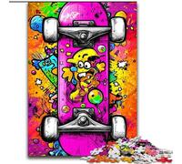 Puzzle 1000 pièces pour Adultes et Adolescents, Skateboard, décoration Murale Artistique et idée Cadeau d'anniversaire pour Amis, Bureau à Domicile (Taille 26x38cm)