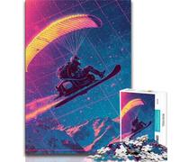 Puzzle 1000 pièces pour Adultes et Adolescents Ski, Aide Le Cerveau à exercer des Jouets addictifs pour cultiver la Patience Décoration Parfaite 38x26cm