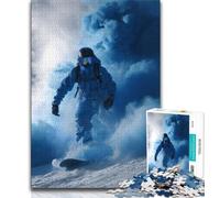 Puzzle 1000 pièces pour Adultes et Adolescents Ski, Anti-Stress Staycation Kill Time Interaction Parent-Enfant (38x26cm)