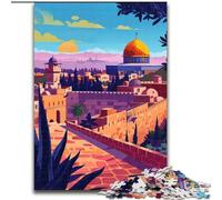 Puzzle 1000 pièces pour Adultes et Adolescents, Skyline de Jérusalem, Jeu Familial, décoration intérieure Unique et Cadeaux pour Les 14 Ans et Plus (26x38cm)
