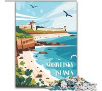 Puzzle 1000 pièces pour Adultes et Adolescents Solovetsky Sérénité, adapté aux Personnes de 14 Ans et Plus, Jeux éducatifs, Cadeaux du Père Noël Secret, 26x38cm