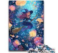 Puzzle 1000 pièces pour Adultes et Adolescents, sorcière sous-Marine, Jouet éducatif Anti-Stress, Cadeau du Père Noël Secret pour Les 14 Ans, 50x75cm