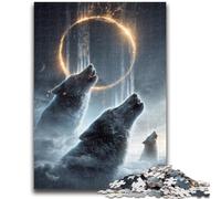Puzzle 1000 pièces pour Adultes et Adolescents Space Wolf Un Jeu éducatif Amusant et Humoristique pour Un Anniversaire 26x38cm