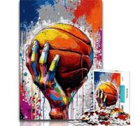 Puzzle 1000 pièces pour Adultes et Adolescents, Sports de Basket-Ball, Anti-Stress, Vacances à la Maison, Jouets de décoration pour la Maison (75x50cm)