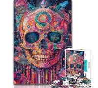 Puzzle 1000 pièces pour Adultes et Adolescents Squelette Bitcoin, décoration Murale Artistique et idée Cadeau d'anniversaire pour Amis, Bureau à Domicile 50x75cm