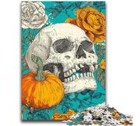 Puzzle 1000 pièces pour Adultes et Adolescents, Squelette de Citrouille, Difficile à réaliser, mais Amusant et Humoristique, Jeu éducatif pour Anniversaire 26x38cm