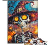Puzzle 1000 pièces pour Adultes et Adolescents Squelette d'halloween, Jouets et Jeux éducatifs pour Adultes et Adolescents (Taille 26x38cm)