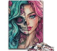 Puzzle 1000 pièces pour Adultes et Adolescents Squelette et Fille Stimulez Votre Cerveau Jouets addictifs pour cultiver la Patience Collection d'artistes, Beaux-Arts, 50x75cm