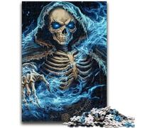Puzzle 1000 pièces pour Adultes et Adolescents, Squelette, Mort, Anti-Stress, Vacances, Tuer Le Temps, avec Affiche et fiche de Questions Assorties, 50x75cm