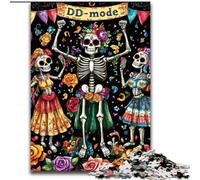 Puzzle 1000 pièces pour Adultes et Adolescents Squelette Mort-Vivant, Jouet éducatif et décompressant, Cadeau d'anniversaire, décoration Murale (Taille 26x38cm)