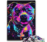 Puzzle 1000 pièces pour Adultes et Adolescents Staffordshire Bull Terrier Puzzle 1000 pièces, Jeux éducatifs familiaux, décoration d'intérieur, Cadeau (26x38cm)