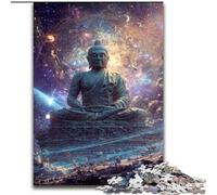 Puzzle 1000 pièces pour Adultes et Adolescents Statue de Bouddha Cosmique, Jeu de Quiz pour développer l'amour Entre Couples à partir de 14 Ans (Taille 50x75cm)