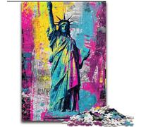 Puzzle 1000 pièces pour Adultes et Adolescents Statue de la Liberté, Jouet éducatif idéal comme Cadeau pour Toute la Famille (Taille 50x75cm)