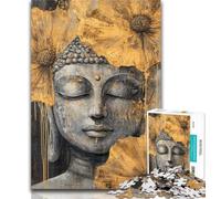 Puzzle 1000 pièces pour Adultes et Adolescents Statues de Bouddha Puzzle pour Adolescents, idée Cadeau d'anniversaire pour Adultes, Jeu Familial et Passe-Temps 26x38cm