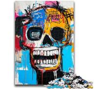 Puzzle 1000 pièces pour Adultes et Adolescents, Style Basquiat, Jeu Familial de crânes, Anti-Stress, défi Difficile, Collection d'artistes, Beaux-Arts, 50x75cm