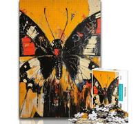 Puzzle 1000 pièces pour Adultes et Adolescents, Style Basquiat, Motif Papillon, Cadeau d'anniversaire, décoration Murale pour Les 14 Ans et Plus (Taille 38x26cm)