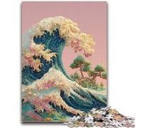 Puzzle 1000 pièces pour Adultes et Adolescents, Style Japonais, Vagues, pour Les 14 Ans et Plus, Jeux de Famille, Jeu de Noël, Cadeaux pour Femmes, 26x38cm
