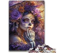 Puzzle 1000 pièces pour Adultes et Adolescents, Style Mexicain, tête de Mort, Jeux éducatifs, décoration d'intérieur, idéal comme Cadeau pour Toute la Famille, 38x26cm