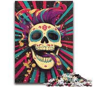 Puzzle 1000 pièces pour Adultes et Adolescents, Style Mexicain, tête de Mort, Jeux éducatifs, décoration d'intérieur, idéal comme Cadeau pour Toute la Famille, 50x75cm