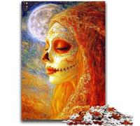 Puzzle 1000 pièces pour Adultes et Adolescents, Style Mexicain, tête de Mort, Puzzle 1000 pièces, Anti-Stress, défi Difficile, Cadeaux du Père Noël Secret, 38x26cm
