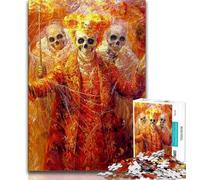 Puzzle 1000 pièces pour Adultes et Adolescents, Style Mexicain, tête de Mort, Puzzle 1000 pièces, intéressant pour réduire Le Stress et interagir avec Les Parents (Taille 38x26cm)