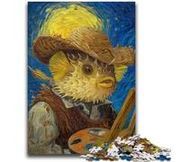 Puzzle 1000 pièces pour Adultes et Adolescents, Style Night Sky, Poisson-Globe, décoration Murale Artistique et idée Cadeau d'anniversaire pour Amis, Bureau à Domicile (38x26cm)