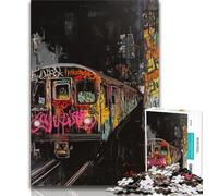 Puzzle 1000 pièces pour Adultes et Adolescents, Style Train Basquiat, Puzzle Adulte, défi Difficile, à Offrir en Cadeau à Toute la Famille (Taille 75x50cm)