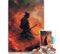 Puzzle 1000 pièces pour Adultes et Adolescents Sunset Ninja, Anti-Stress, avec Affiche et fiche de Questions-réponses Assorties (75x50cm)