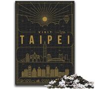 Puzzle 1000 pièces pour Adultes et Adolescents Taipei Taiwan Cadeaux Amusants pour la Famille et Les Amis à partir de 14 Ans (Taille 38x26cm)