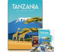 Puzzle 1000 pièces pour Adultes et Adolescents Tanzanie, Anti-Stress, Vacances à la Maison, Passe-Temps, Amour Entre Couples (75x50cm)