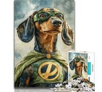 Puzzle 1000 pièces pour Adultes et Adolescents, Teckel héros, Aide Le Cerveau à exercer des Jouets addictifs pour cultiver la Patience, décoration Parfaite (38x26cm)