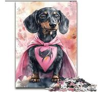 Puzzle 1000 pièces pour Adultes et Adolescents Teckel Héros, Jouet éducatif idéal comme Cadeau pour Toute la Famille (Taille 50x75cm)