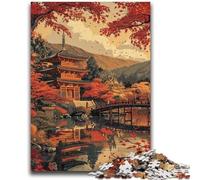 Puzzle 1000 pièces pour Adultes et Adolescents Temple de Style Japonais Puzzle 1000 pièces, idéal comme Cadeau pour Toute la Famille Convient aux Enfants de 14 Ans et Plus (38x26cm)