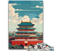Puzzle 1000 pièces pour Adultes et Adolescents Temple Interdit, Jouets éducatifs et Amusants à la Maison, Cadeau d'anniversaire, Cadeau de Voyage (Taille 50x70cm)