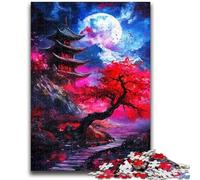 Puzzle 1000 pièces pour Adultes et Adolescents Temples Japonais Stimulation cérébrale Jouets addictifs pour cultiver la Patience Cadeau d'anniversaire 50x75cm