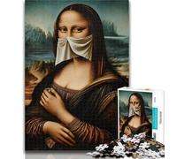 Puzzle 1000 pièces pour Adultes et Adolescents, thème Abstrait de la Joconde, Jouet éducatif, Jeux familiaux Amusants, décoration d'intérieur Unique, 50x75cm