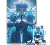 Puzzle 1000 pièces pour Adultes et Adolescents, thème Ange animé, Jouets de Divertissement Familial avec Affiche et fiche de Questions-réponses (Taille 75x50cm)