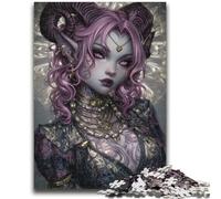 Puzzle 1000 pièces pour Adultes et Adolescents, thème Anime Demon Girl, 1000 pièces pour Adultes, Staycation Kill Time avec Affiche et fiche de Questions-réponses Assorties (50x75cm)