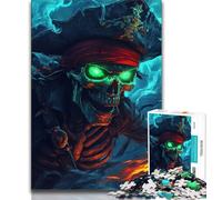 Puzzle 1000 pièces pour Adultes et Adolescents thème Pirates fantastiques Jeu de Quiz décoration Murale Cadeaux Uniques pour Anniversaire et Noël 38x26cm